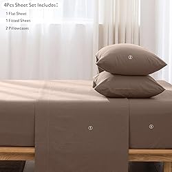 MooMee Bedding Sheet Set 100% Washed Cotton Linen