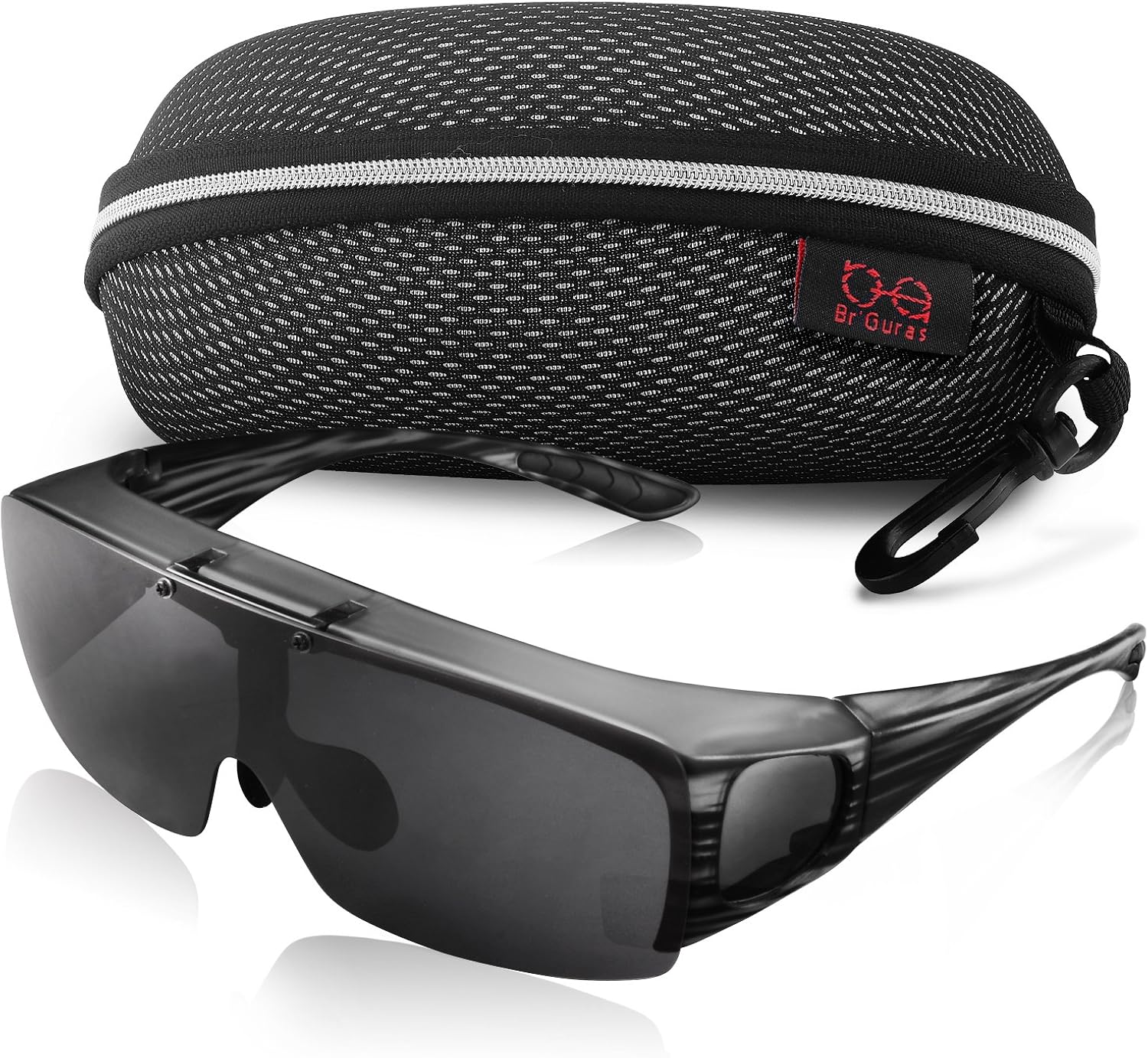 Br'Guras Fit Over Polarized UV Protection Sunglasses with Filp Up Lens