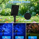 T-SUNUS Solar Garden Spot Lights Blue LED Outdoor IP65 Waterproof view 5