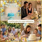 SHATCHI Birthday Number 2 Candle Silver Cake Topper Party Decor view 7