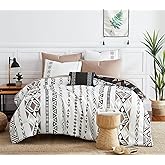 Geniospin Full Comforter Set - 7 Pieces Bed in a Bag, Comfortable Western Bedding Sets for All Seasons, Lightweight Soft Boho Comforter Bed Set with Sheets, Pillowcases & Shams