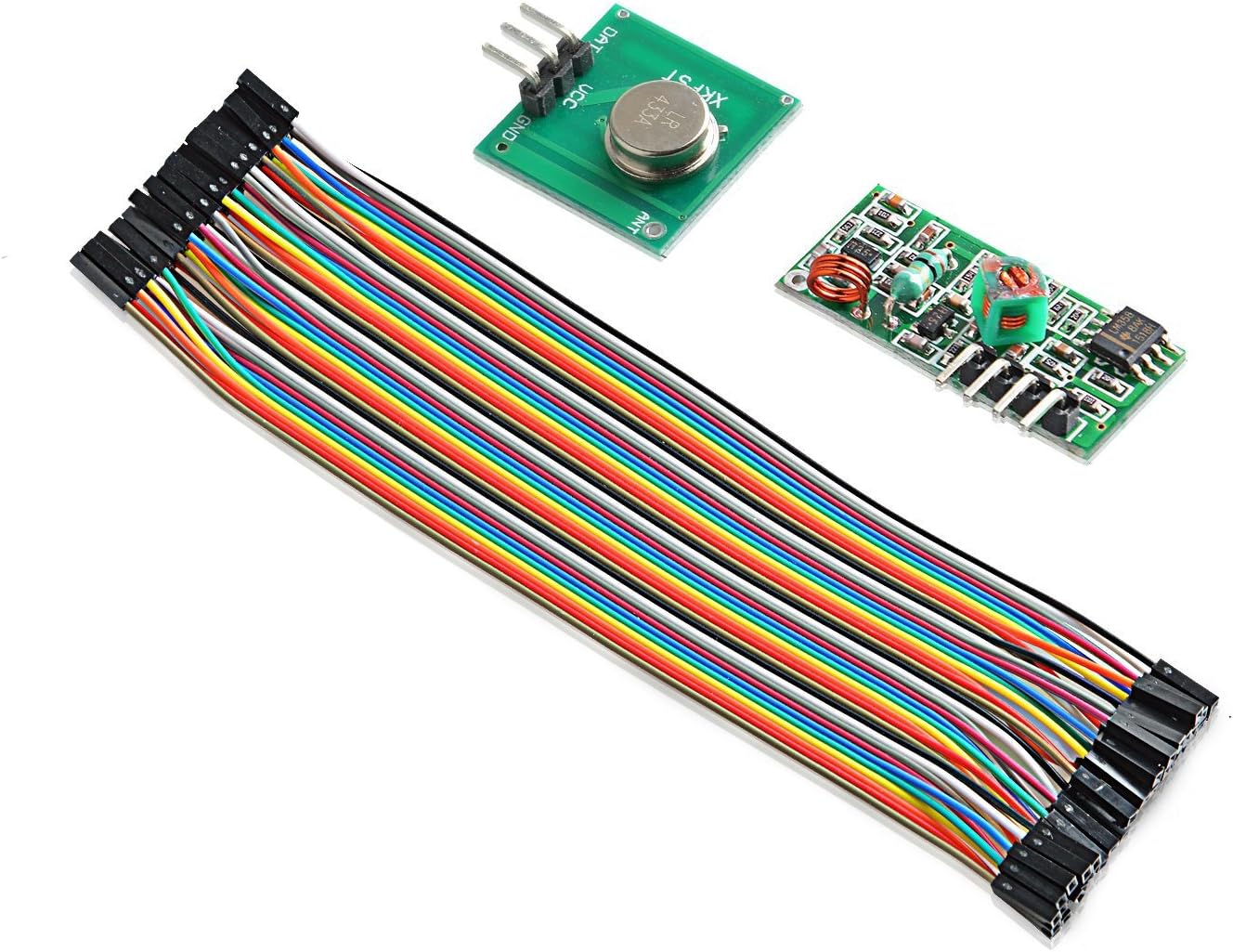 Onedot 433MHz RF Wireless Transmitter and Receiver Module with F-F Jumper Cable for Arduino, Arm, McU, Raspberry pi, Wireless DIY