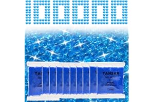TANSAR Gel Balls Blaster Ammo Gel Gun Refill(10 Packs,10,000 Pieces Per Pack), 7.5mm Splat Gels Balls Bullets Accesories 7-8 mm, Compatible with Gels Gun, Blue Colour, for Ages 14+