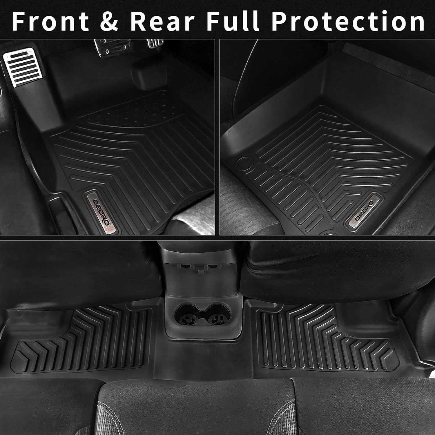 OEDRO Floor Mats TPE AllWeather Guard for 20192021 Honda Passport