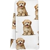 Yorhifa Maltipoo Gifts Kitchen Towels, Maltipoo Dog Gifts for Women Men Dish Tea Towels for Kitchen Bathroom Decor, Dog Lover Gifts Hand Towels for Bathroom Decor, 16x24 Inches