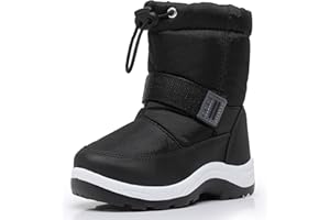 Felabo Toddler Snow Boots for Boys Girls Water Resistant Warm Winter Boots with Non Slip Sole Easy On Side Zipper Closure (Toddler/Little Kid)