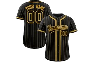 Custom Pinstripe Baseball Jersey Hipster Hip Hop Sports Shirts Personalized Team Name Number for Men Women Youth