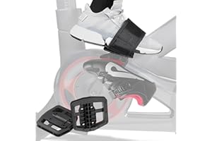 CyclingDeal Strap-in Platform Pedals - Compatible with Peloton Pedals for Peloton Bike & Bike + Anti-Skid Grips Peloton Pedal Converter Peloton Accessories - Ride with Sneakers