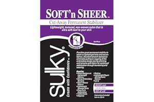 Sulky Of America 235-01 Cut Away Soft N Sheer Stabilizer, 20" by 1 yd, White