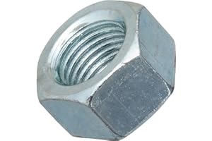Small Parts FSC38HNZ Steel Hex Nut, Zinc Plated Finish, Grade 2, ASME B18.2.2, 3/8"-16 Thread Size, 9/16" Width Across Flats, 21/64" Thick (Pack of 100)