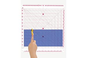 Bondream 12.5 * 12.5"Quilting Ruler,Square Sewing Ruler, Durable 4mm Thick Slotted Rulers,Clear Mark Acrylic Ruler for Quilting, Sewing, Crafts Template for Precise Cutting