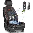 Paffenery 1Pcs Cooling Car Seat Cover Front Seat, 12V-24V Ventilated Cooling Car Seat Cushion, Cooled Seat Cover for Car SUV Truck Universal Fit, Classic Black