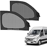 Magnetic Van Front Window Bug Screen Pair, Fits Sprinter Transit Promaster | 42x29 Inch Fine Mesh, Universal for Vans &amp; MPV, Insect Protection, Easy Install
