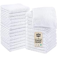 Utopia Towels - Cotton Washcloths Set - 100% Ring Spun Cotton, Premium Quality Flannel Face Cloths, Highly Absorbent and Soft