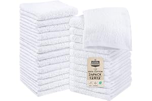 Utopia Towels - Cotton Washcloths Set - 100% Ring Spun Cotton, Premium Quality Flannel Face Cloths, Highly Absorbent and Soft