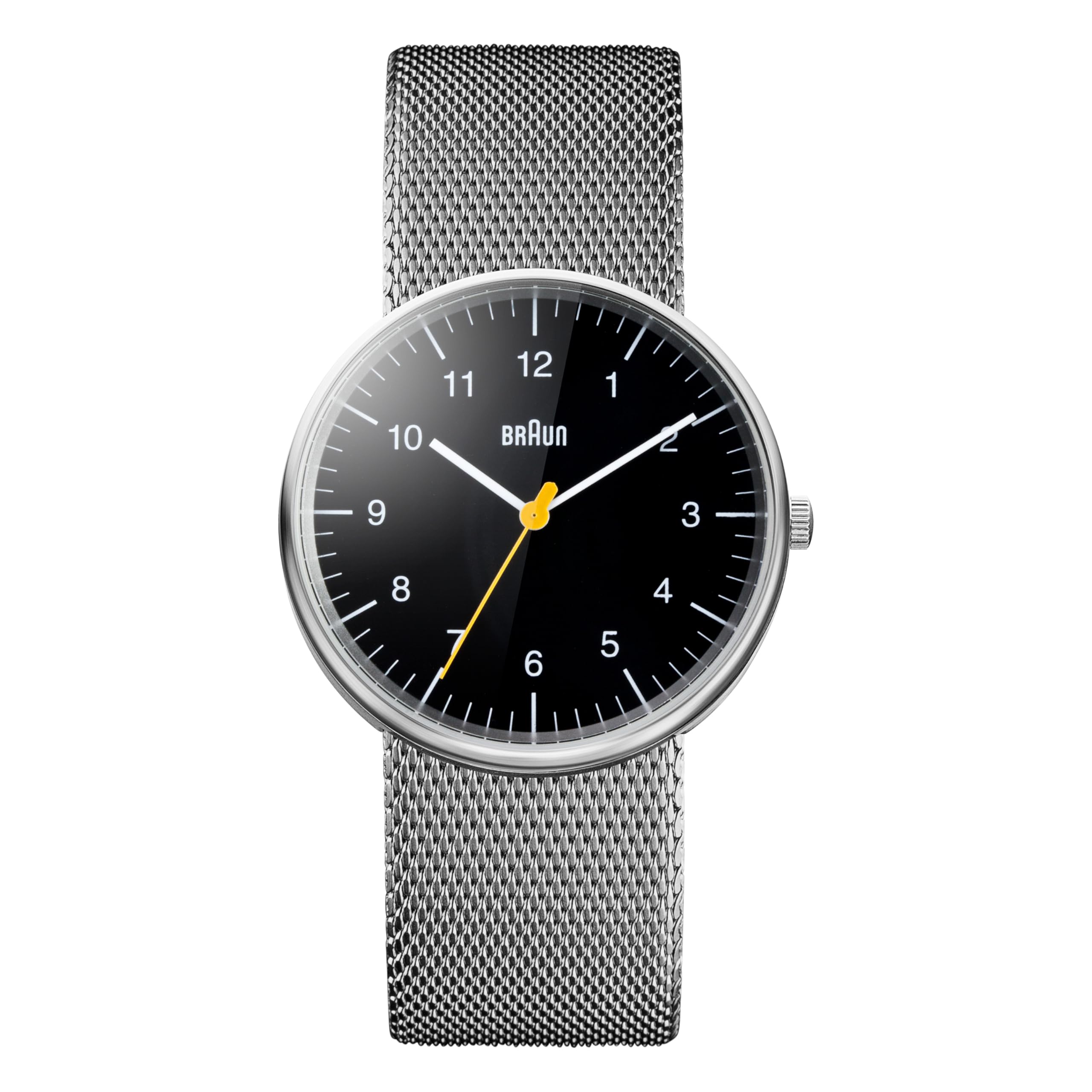 Braun Mens Quartz Watch, Analogue Classic Display and Stainless Steel Strap BN0021BKSLMHG