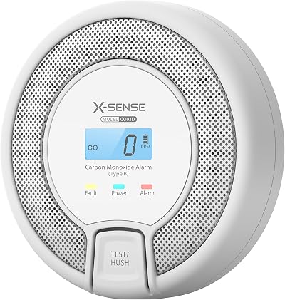 X-Sense CO Alarm Detector 10-Year Life Digital Display EN 50291 CO03D