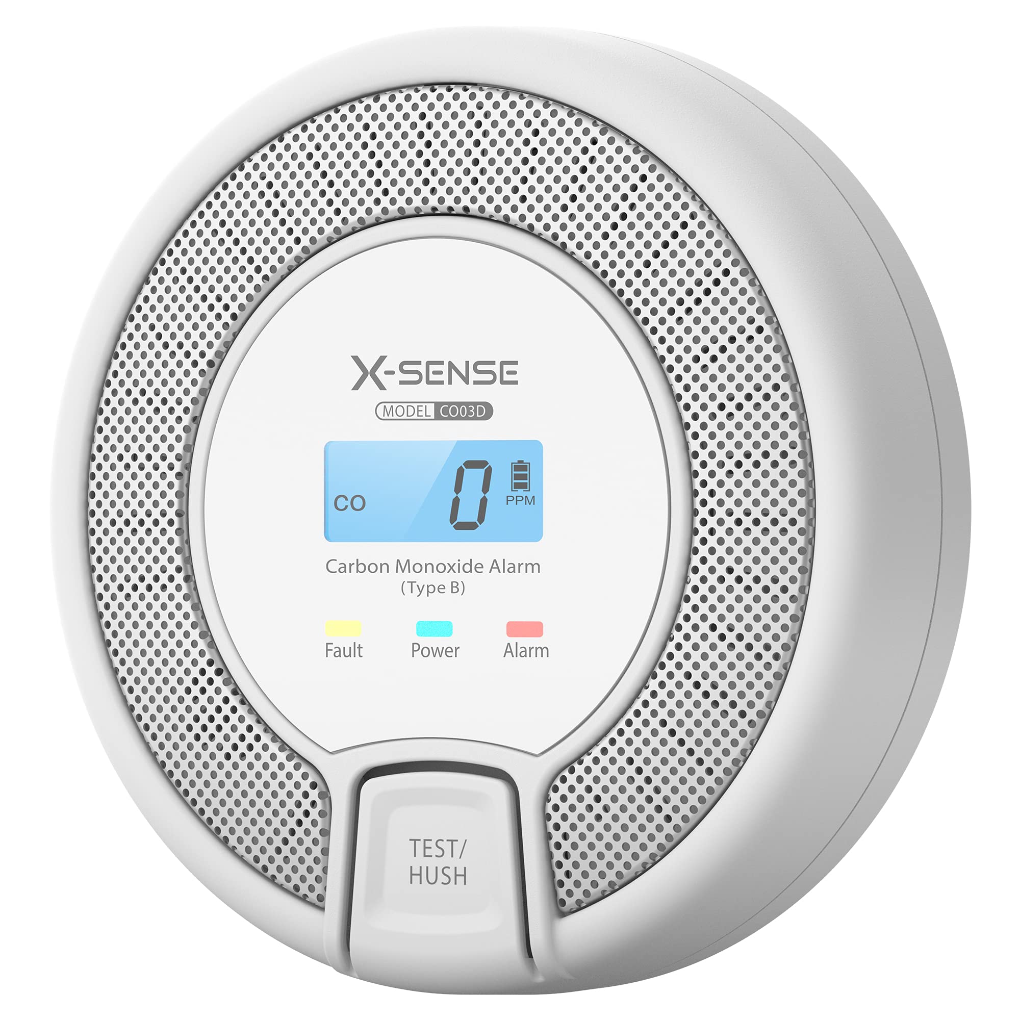 X-Sense Carbon Monoxide Alarm Detector 10-Year Life, Replaceable Battery Operated CO Alarm Detector with Digital Display, Conforms to EN 50291 Standard, CO03D