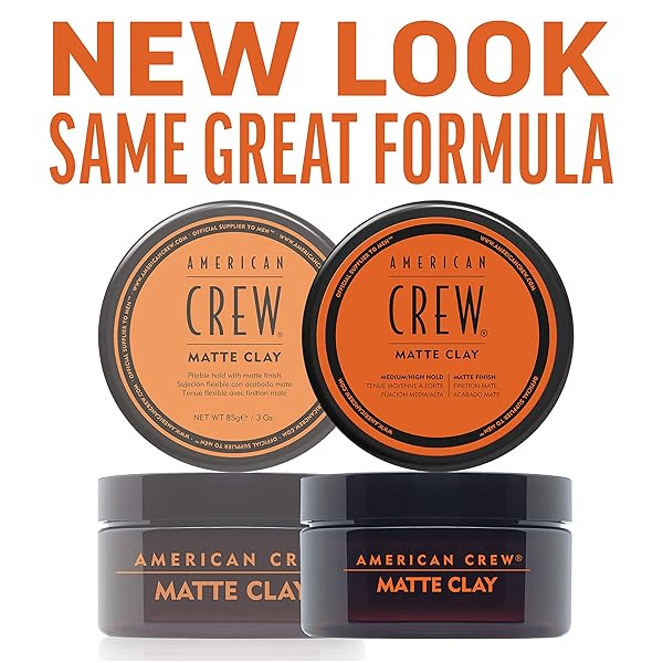 AMERICAN CREW MEN’S HAIR MATTE CLAY, LIKE HAIR GEL WITH MEDIUM/HIGH HOLD, 3 OZ