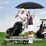 ZOMAKE Golf Umbrella 54in Windproof Rainproof Double Canopy Black view 6