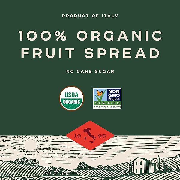 BIONATURAE ORGANIC WILD BERRY FRUIT SPREAD – JELLY ORGANIC, NON-GMO, USDA CERTIFIED, NO SUGAR ADDED, NO PRESERVATIVES, ORGANIC FRUIT JAM, JAM ORGANIC, MADE IN ITALY – 9 OZ