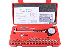 Accusize Industrial Tools Dial Bore Gauge Set, 1.4–6'' Measuring Range, 0.0001'' Graduation, 6'' Stem Length, EE20-2416