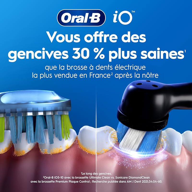 Brosses à Dents Electriques iO 3 Duo, 2 Brossettes, Noire et Rose