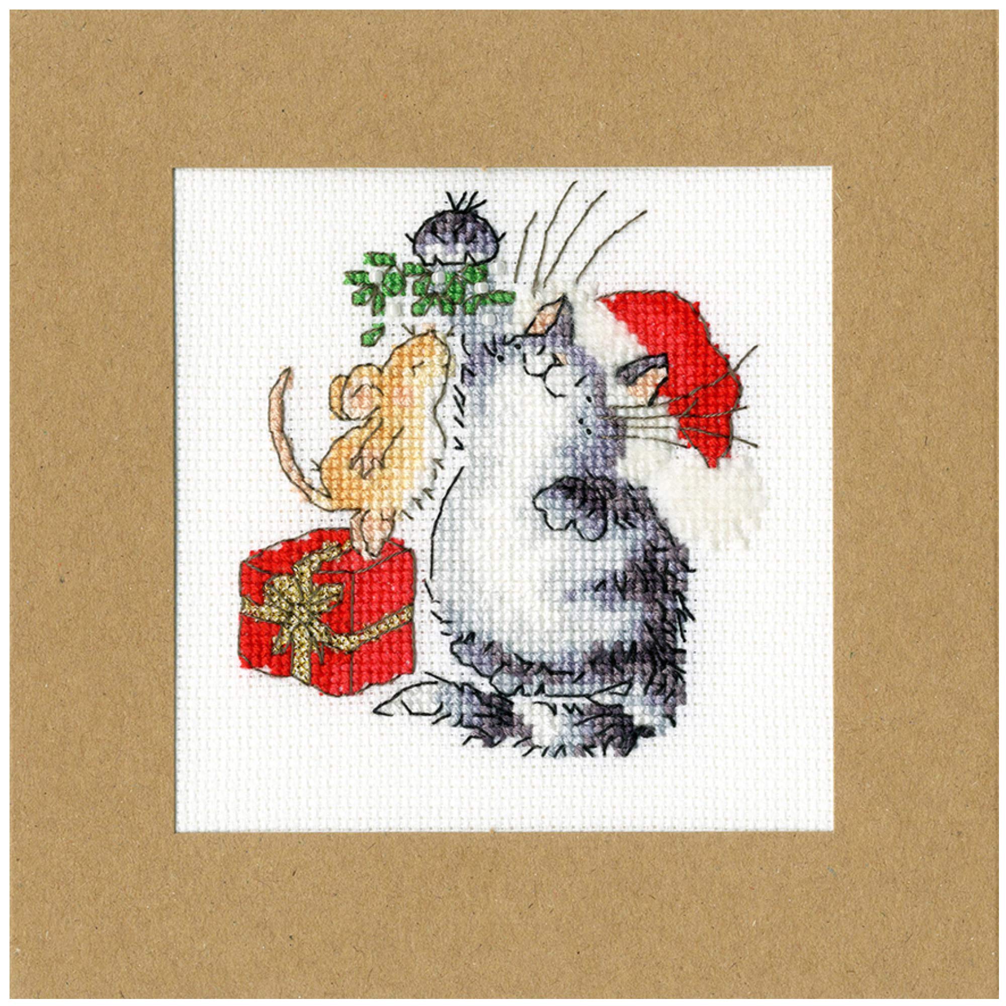 Bothy Threads Cross Stitch Kit - Christmas Card - Under The Mistletoe