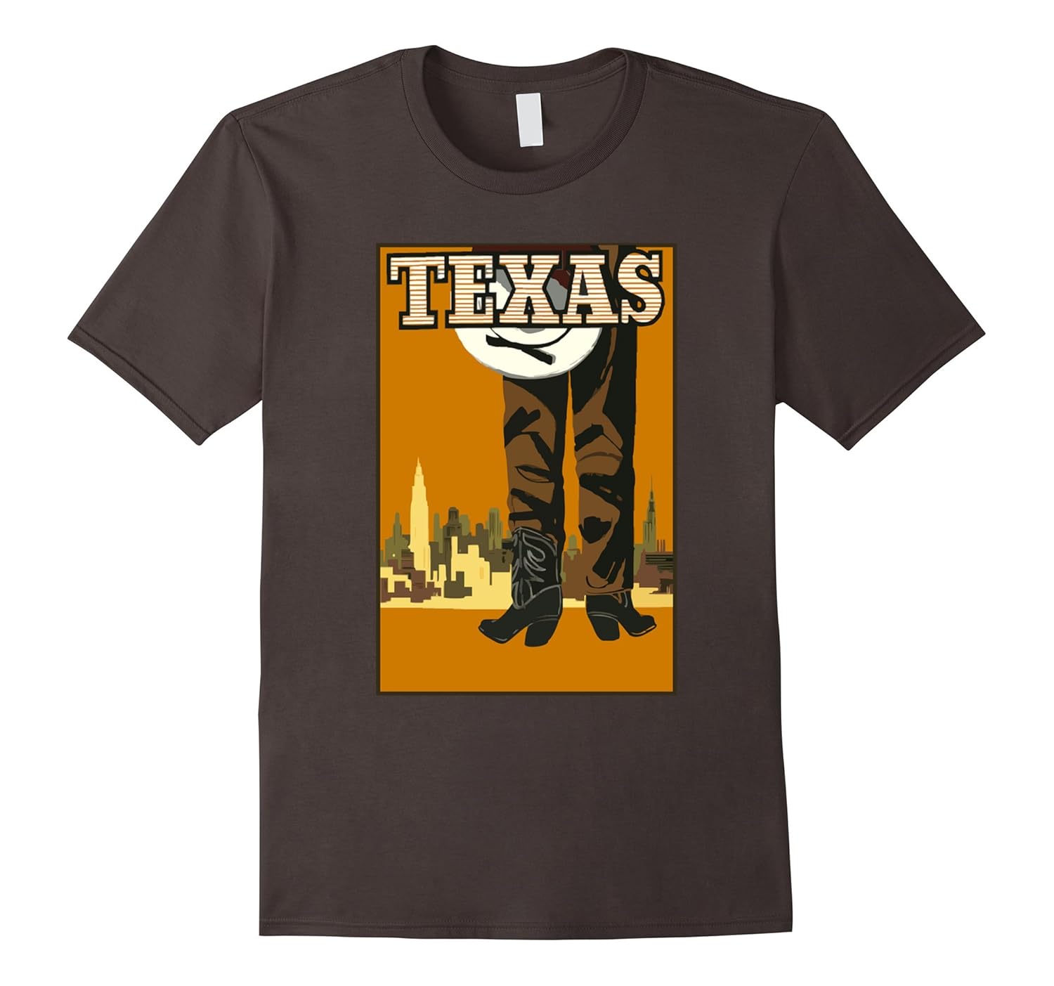 Texas T-Shirt Vintage Poster Retro Cool Southern USA Country-Rose