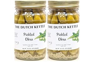 GENERIC Amish Pickled Okra Wedding Food Homemade Style 2-16.5 Ounce Jars Non-GMO All Natural