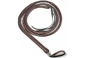 MUKOSEL Halloween Costume Accessories Brown Whip, Faux Leather Halloween Prop for Cosplay, Accessories Whip for Costume Parties Cosplay