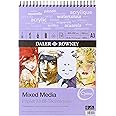 Daler-Rowney Optima Lightly Textured 250gsm A3 Mixed Media Paper Spiral Pad, 30 White Sheets, Ideal for Professional Artists & Students