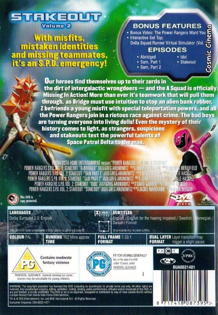 Power Rangers - Space Patrol Delta - Vol.2 Stakeout