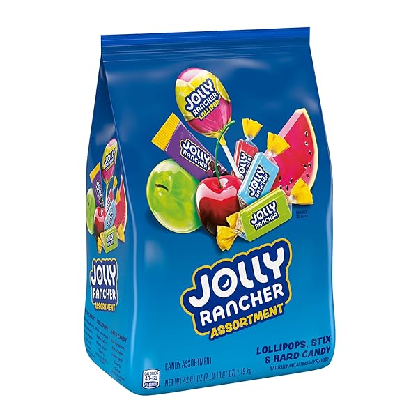 JOLLY RANCHER ASSORTED FRUIT FLAVORED CANDY BULK BAG, 42.01 OZ