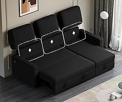 Yaheetech Sectional Sofa L-Shaped Sofa Couch Bed
