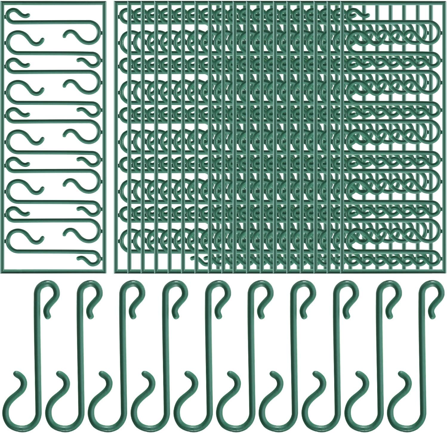 Ornament Hooks - Pangda Christmas Tree Hooks Green Ornament Hooks Mini Hangers for Christmas Tree, Christmas Wreath, Christmas Vine (200)