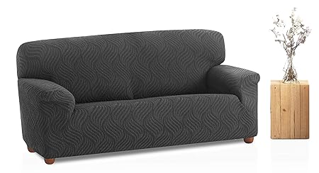 Bartali Stretch Sofahusse Aitana - Farbe Grau - 3 Sitzer (de 160 a 210 cm)