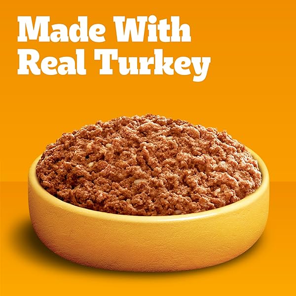 PEDIGREE CHOPPED GROUND DINNER ADULT SOFT WET DOG FOOD TURKEY & BACON DINNER, CANNED DOG FOOD, 13.2 OZ. CANS, 12 COUNT