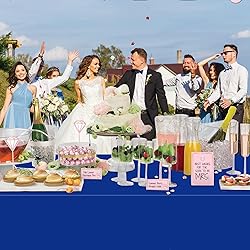 WNINK 6 Pack Royal Blue Tablecloths Disposable