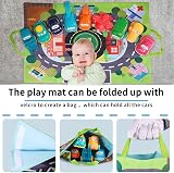 lerrbo 9 PCS Baby Truck Toys with Crane Playmat Storage Bag view 4