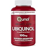 Ubiquinol CoQ10 100mg Softgels, Qunol Mega Ubiquinol 100mg - Superior Absorption - Active Form of Coenzyme Q10 for Heart Heal