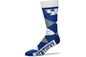 For Bare Feet Men's NHL Argyle Lineup Crew Dress Socks-1 Size Fits Most