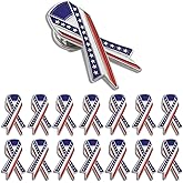 50pcs Memorial Day American Veteran Lapel PinsIndependence Day Gifts Patriotic Ribbon Enamel Pins for women men Clothes backpack hat Souvenir