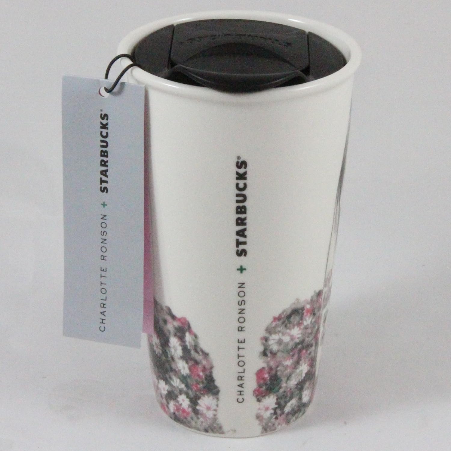 Starbucks Double Wall Ceramic Traveler Charlotte Ronson 12 Fl Oz Amazon In Home Kitchen