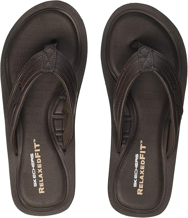 skechers relaxed fit memory foam womens flip flops