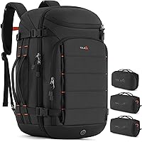 Tolaccea Reiserucksack, Groß Handgepäck Rucksack, TSA-Freundlich Rolltop Laptop Rucksack für 17,3 Zoll, Erweiterbar 40 L auf 55 L, Travel Backpack für Damen & Herren Reise Wandern Camping