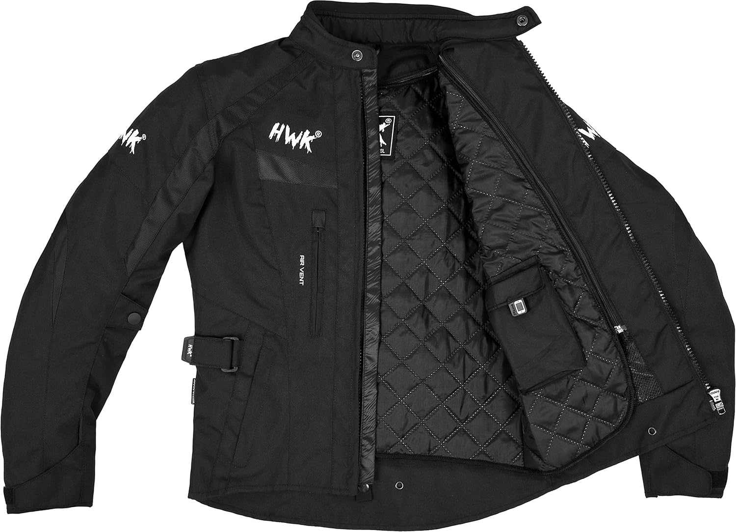 Women's Motorcycle Jacket For Women Stunt Adventure Waterproof Rain Jackets CE Armored Stella (All-Black, L): Automotive
