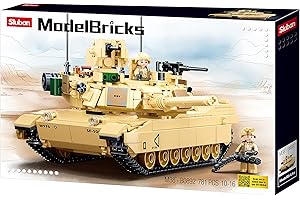 Sluban M38-B0892 Model Bricks – M1A2 Sep V2 Abrams Hand Battle Tank 781pcs, Multicolored