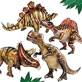 Skylety 4 Pcs 50'' x 30''inflatable Dinosaur Balloon for Party Decorations Giant Dinosaur Trunk or Treat Toy Blow up Dino Birthday Christmas Gift Jurassic Theme Party Supplies for Adult Halloween