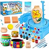 Insnug Mini Kids Pottery Wheel: Complete Painting Kit for Beginners with Modeling Clay and Sculpting Tools, Arts &amp; Crafts Small Banding Wheel for Pottery, Tiny Pottery Wheel for Kids Age 8-12, 10-13